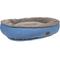 Show in main carousel: Carolina Pet Microfiber & Tipped Berber Comfy Cup Bolster Dog Bed with Removable Cover, Blue, Large slide 2 of 10