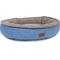 Show in main carousel: Carolina Pet Microfiber & Tipped Berber Comfy Cup Bolster Dog Bed with Removable Cover, Blue, Medium slide 2 of 10