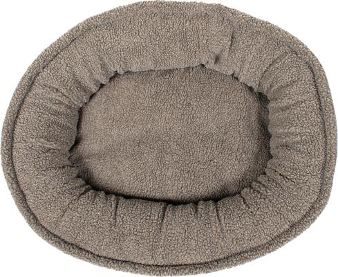 Show full view: Carolina Pet Microfiber & Tipped Berber Comfy Cup Bolster Dog Bed with Removable Cover, Tan, Small slide 4 of 10