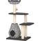 Show in main carousel: Petpals 49-in 4-Level Multi-Activity Cat Tree with Felt Perches, Black/White slide 1 of 10