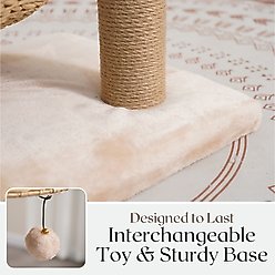 Petpals 29-in Cat Tree with Basket Perches & Scratching Post, Beige slide 2 of 9