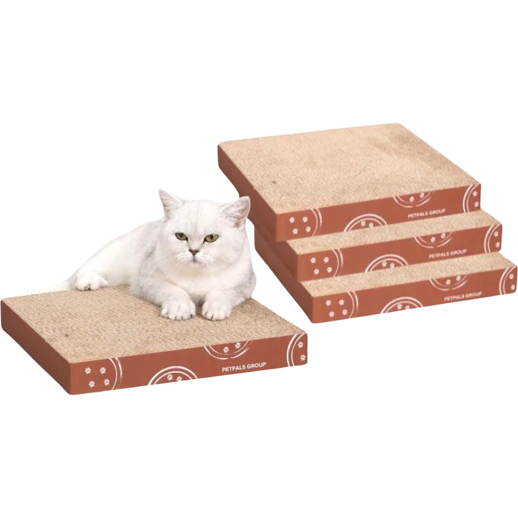 Petpals 12-in Corrugate Cat Scratchers, Brown, 4 count