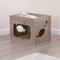 Show in main carousel: Petpals 14-in 2 in 1 Cat House with Scratching Pad, Brown slide 5 of 8