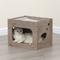 Show in main carousel: Petpals 14-in 2 in 1 Cat House with Scratching Pad, Brown slide 6 of 8