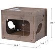 Show in main carousel: Petpals 14-in 2 in 1 Cat House with Scratching Pad, Brown slide 2 of 8