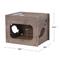 Show in main carousel: Petpals 14-in 2 in 1 Cat House with Scratching Pad, Brown slide 2 of 8