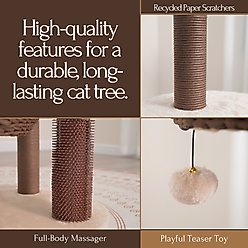 Petpals 48-in 5-Level Large Cat Tree with Scratching Posts, Brown slide 2 of 9