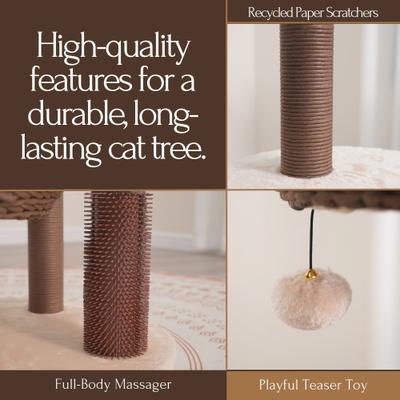 Show full view: Petpals 48-in 5-Level Large Cat Tree with Scratching Posts, Brown slide 5 of 11