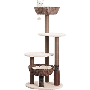 Petpals 48-in 5-Level Large Cat Tree with Scratching Posts, Brown