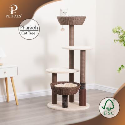 Show full view: Petpals 48-in 5-Level Large Cat Tree with Scratching Posts, Brown slide 9 of 11