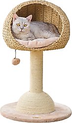 Petpals 29-in 2 Level Cat Perch with Washable Cushion, Beige