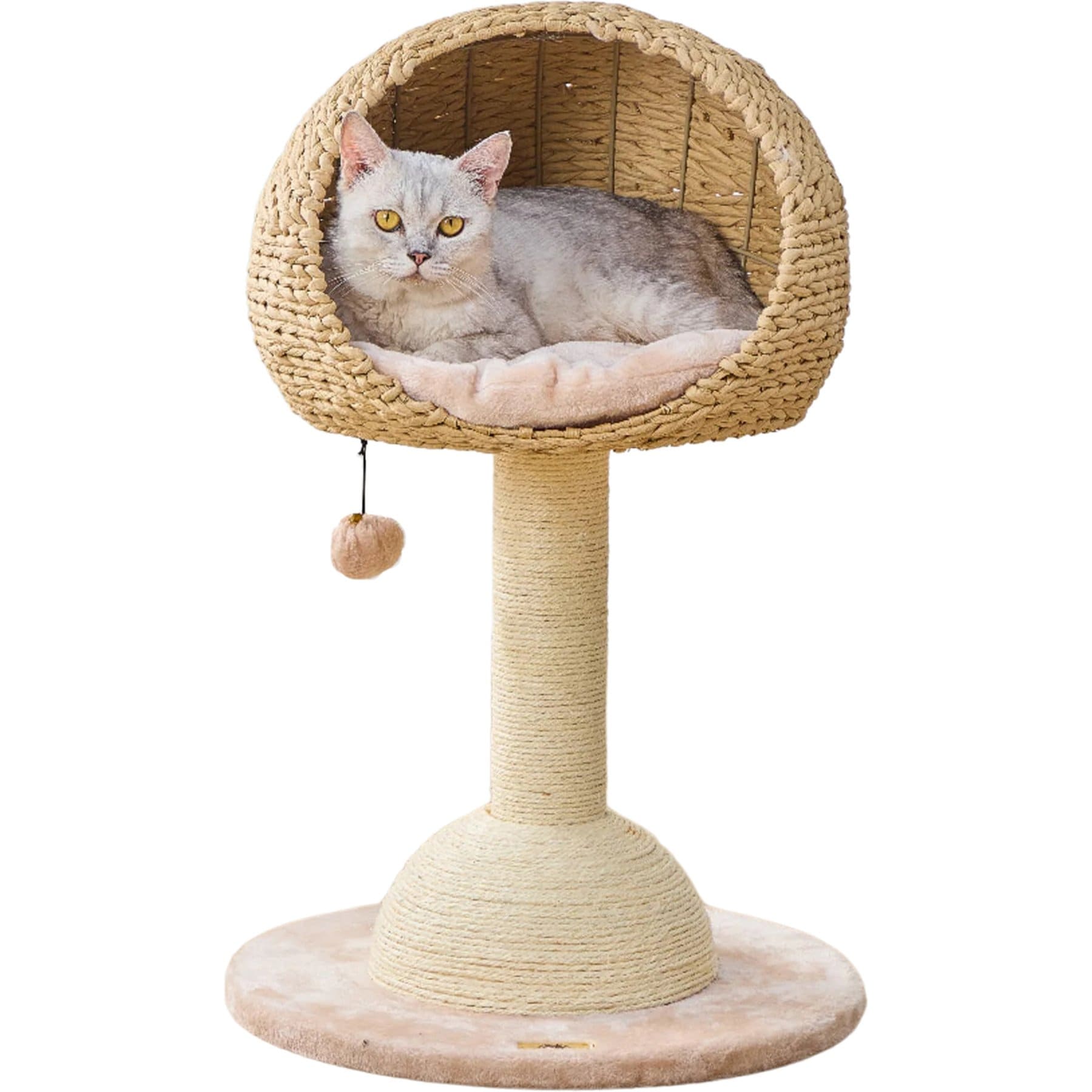 Petpals 29-in 2 Level Cat Perch with Washable Cushion, Beige