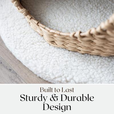 Show full view: Petpals 28-in Handwoven Cat Tree with Base Condo & Top Nest Perch, Beige slide 7 of 9