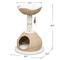 Show in main carousel: Petpals 28-in Handwoven Cat Tree with Base Condo & Top Nest Perch, Beige slide 2 of 9