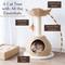 Show in main carousel: Petpals 28-in Handwoven Cat Tree with Base Condo & Top Nest Perch, Beige slide 3 of 9