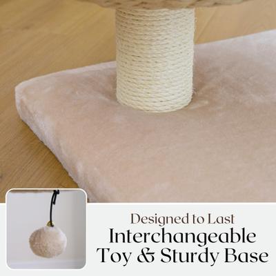 Show full view: Petpals 16-in 2 Level Cat Nest Beds with Scratching Post, Beige slide 9 of 11