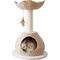 Show in main carousel: Petpals 28-in Handwoven Cat Tree with Base Condo & Top Nest Perch, Beige slide 1 of 9