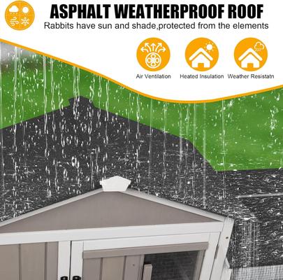 Show full view: Petscosset Indoor/Outdoor Rabbit Hutch, 55.1 x 17.7 x 33.4-in slide 4 of 10