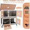 Show in main carousel: Petscosset Indoor Wooden Two-Story Rabbit Hutch with Tray Small Animal Cage, Gray, 36-in slide 3 of 9