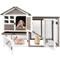 Show in main carousel: Petscosset Wooden Two-Story Rabbit Hutch with Tray, Gray, 48-in slide 1 of 9