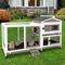 Show in main carousel: Petscosset Indoor Two-Story Rabbit Hutch with Wheels, Gray, 55-in slide 1 of 11