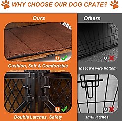 Petscosset Furniture Style Dog Crate with Wheels, 41 x 23.6 x 35.8-in slide 2 of 7