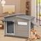 Show in main carousel: Petscosset Outdoor Weatherproof Wooden Dog House, 43.5 x 29.5 x 33.5-in slide 8 of 10