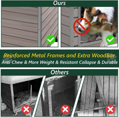 Show full view: Petscosset Outdoor Wooden Dog House, 43.3 x 26.4 x 33.5-in slide 5 of 11