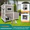 Show in main carousel: Petscosset 36-in Outdoor Two-Story Wooden Cat House with Extra Room, Gray slide 2 of 9