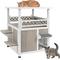 Show in main carousel: Petscosset Outdoor Two-Story Wooden Cat House with Elevated Balcony Steps, Gray slide 1 of 9