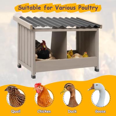 Show full view: Petscosset Double Wooden Chicken Nesting Box for Hens slide 3 of 9