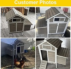 Petscosset Chicken Coop with Nesting Box, Grey, 36.2 x 26 x 38.3-in slide 2 of 8