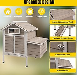 Petscosset Chicken Coop with Nesting Box, Grey, 32 x 23.6 x 36.6-in slide 2 of 8