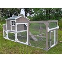 Petscosset Wooden Chicken Coop with Wheels, Grey