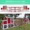 Show in main carousel: Petscosset Wooden Chicken Coop with Wheels, Red slide 7 of 10
