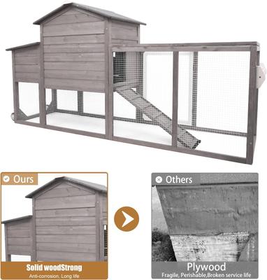 Show full view: Petscosset Wooden Chicken Coop, Grey slide 5 of 10