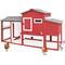 Show in main carousel: Petscosset Wooden Chicken Coop with Wheels, Red slide 1 of 9