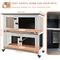 Show in main carousel: Petscosset Indoor Wooden Two-Story Rabbit Hutch with Tray Small Animal Cage, Gray, 36-in slide 2 of 9