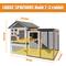 Show in main carousel: Petscosset Wooden Two-Story Rabbit Hutch with Tray, Gray, 48-in slide 2 of 9