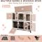 Show in main carousel: Petscosset Indoor Wooden Two-Story Rabbit Hutch with Wheels, Gray, 47-in slide 6 of 9