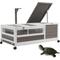 Show in main carousel: Petscosset Wooden Tortoise & Reptile Habitat Cage with Wheels, Gray, 39-in slide 1 of 8