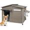 Show in main carousel: Petscosset Outdoor Weatherproof Wooden Dog House, 43.5 x 29.5 x 33.5-in slide 1 of 10