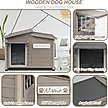 Show in main carousel: Petscosset Outdoor Weatherproof Wooden Dog House, 43.5 x 29.5 x 33.5-in slide 3 of 8