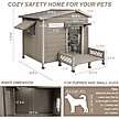 Show in main carousel: Petscosset Outdoor Dog House with Porch & Window, 40.6 x 34.8 x 38.8-in slide 4 of 7