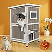 Show in main carousel: Petscosset Outdoor Two-Story Cat House, Gray slide 7 of 7