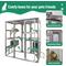 Show in main carousel: Petscosset 59-in Outdoor Wooden Catio Cat Enclosure with Platforms, Gray slide 5 of 9
