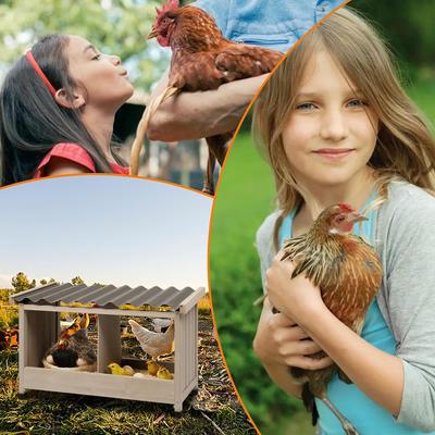 Show full view: Petscosset Double Wooden Chicken Nesting Box for Hens slide 5 of 9