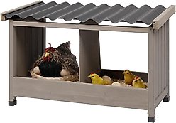 Petscosset Double Wooden Chicken Nesting Box for Hens