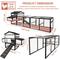 Show in main carousel: Petscosset 116-in Large Chicken Coop with Nesting Boxes, 4 to 6 Chicken Capacity, Black slide 4 of 8