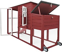 Petscosset 2-Story Wooden Chicken Coop, Red